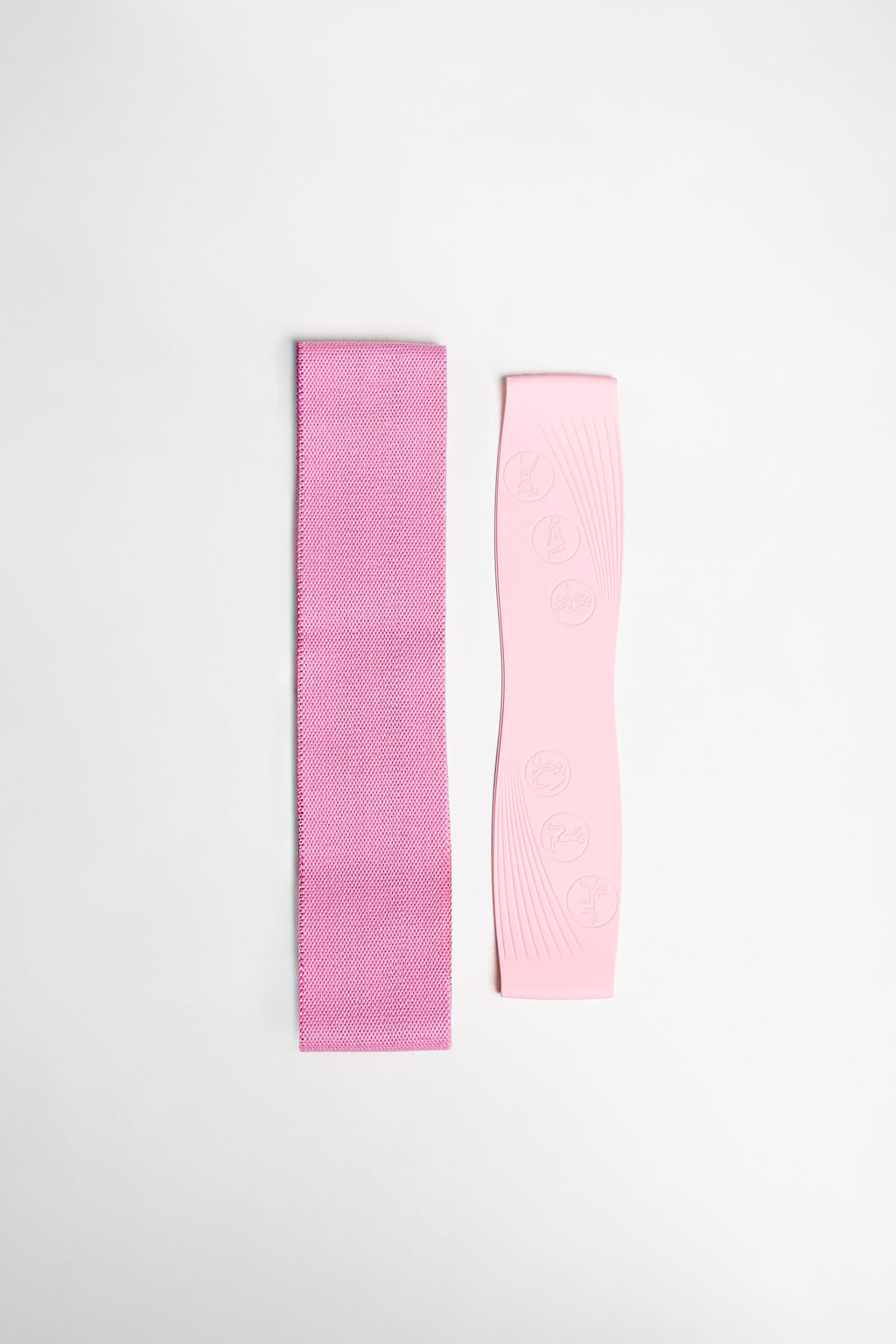 Pilates 101 fabric and silicone resistance bands in Pink
