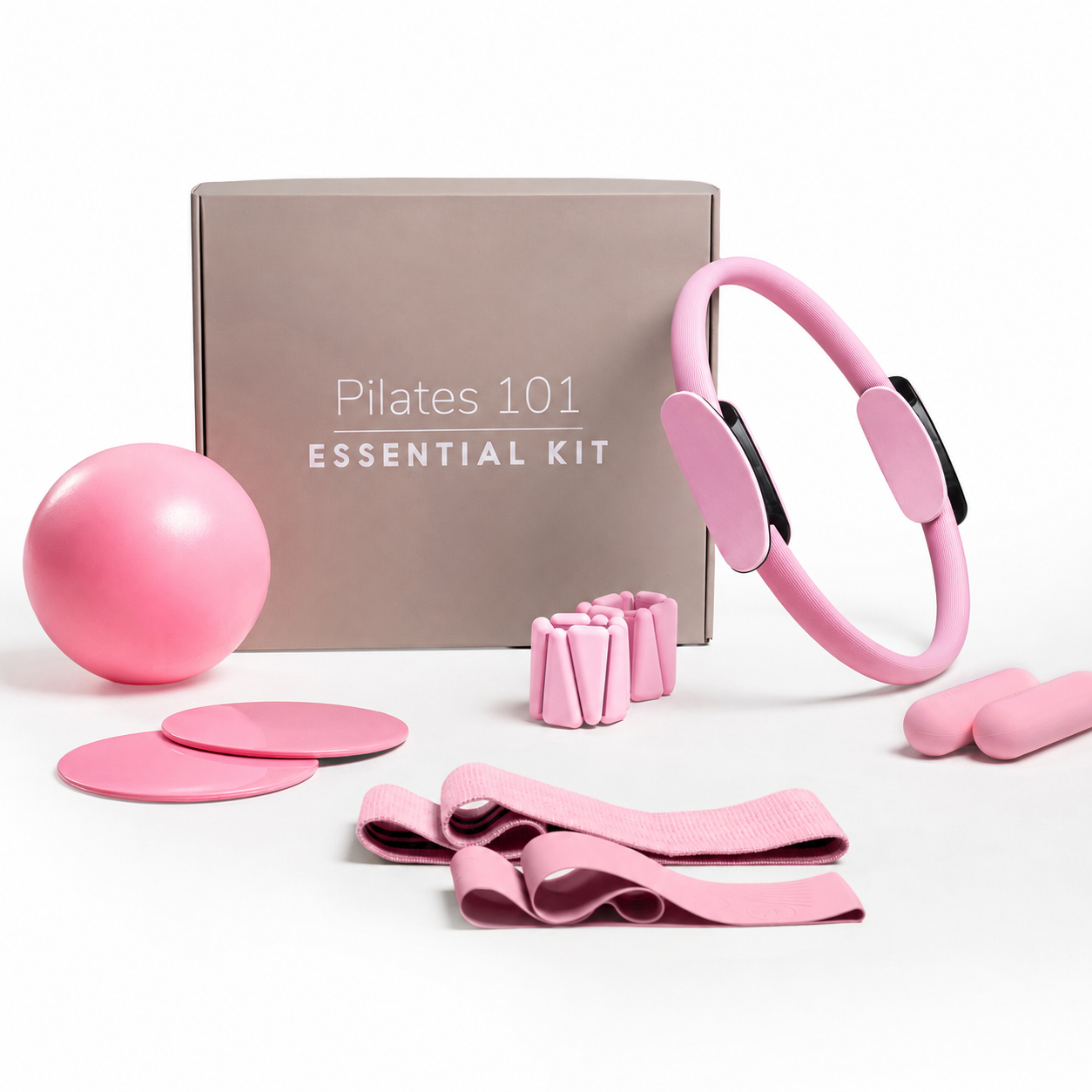 Pilates 101 7-piece kit in Pink