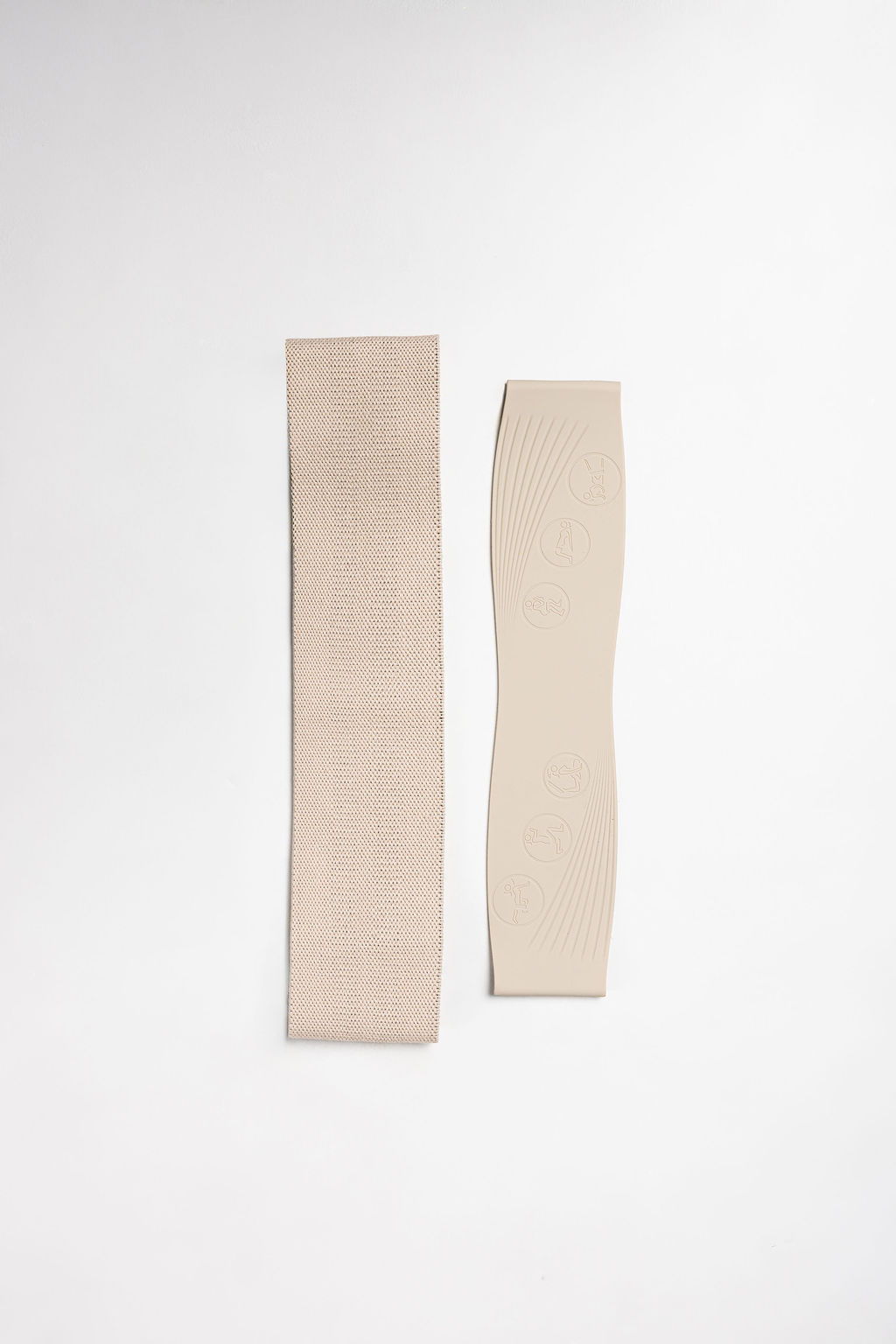 Pilates 101 fabric and silicone resistance bands in Ivory